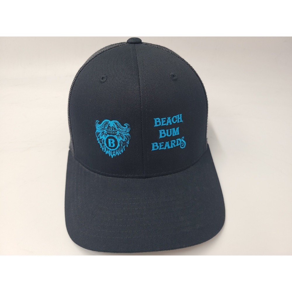 Beach Bum Beards Yupoong Mesh Trucker Snapback Hat Cap Grooming Hair Care Black